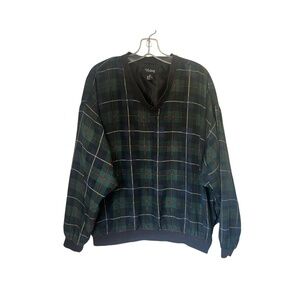 Vintage Silk & Cotton Tartan Golf Pull-Over
